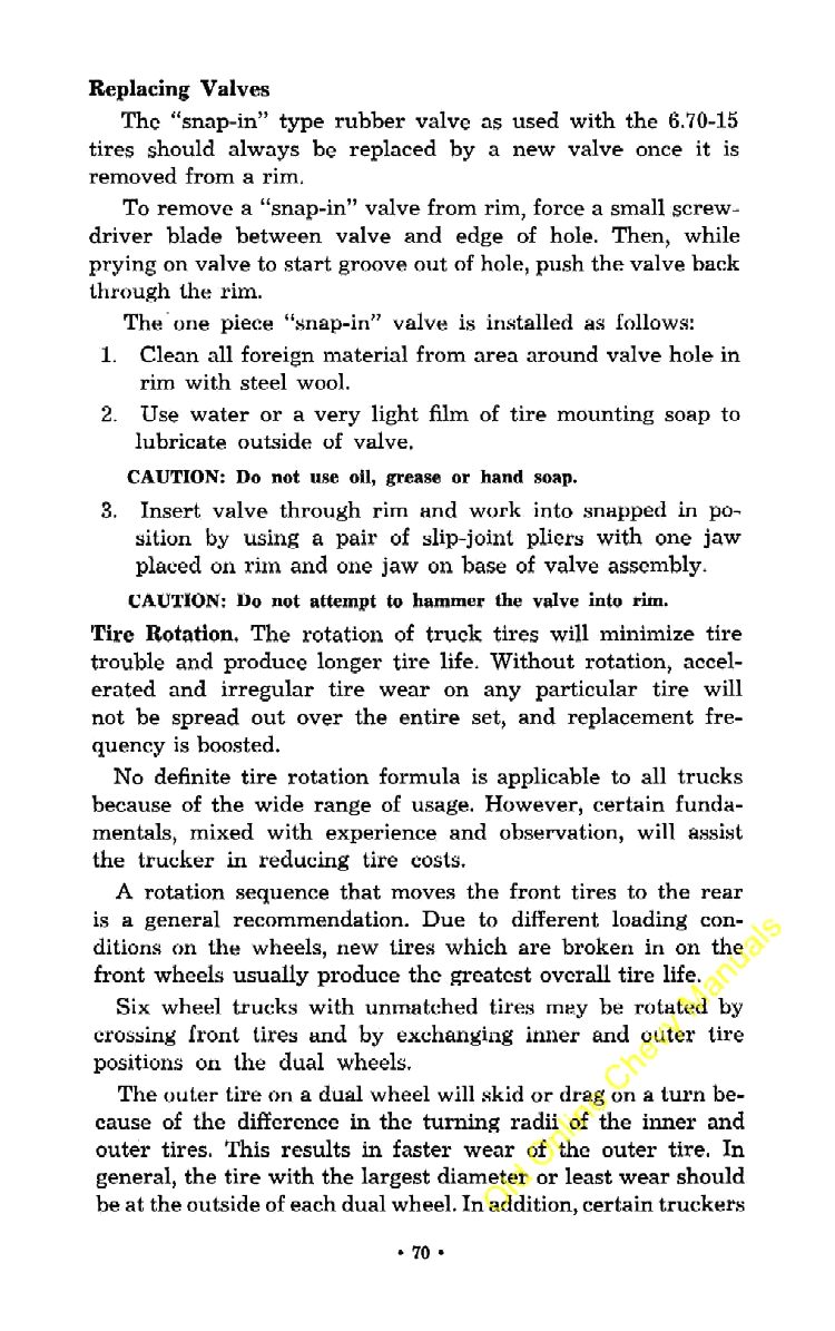 1956 Chevrolet Trucks Operators Manual Page 64